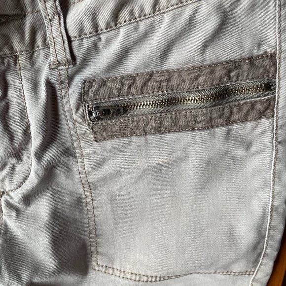 Pilcro and the Letterpress Moto Zip Tan Skinny Pants Size 4 - Picture 10 of 10